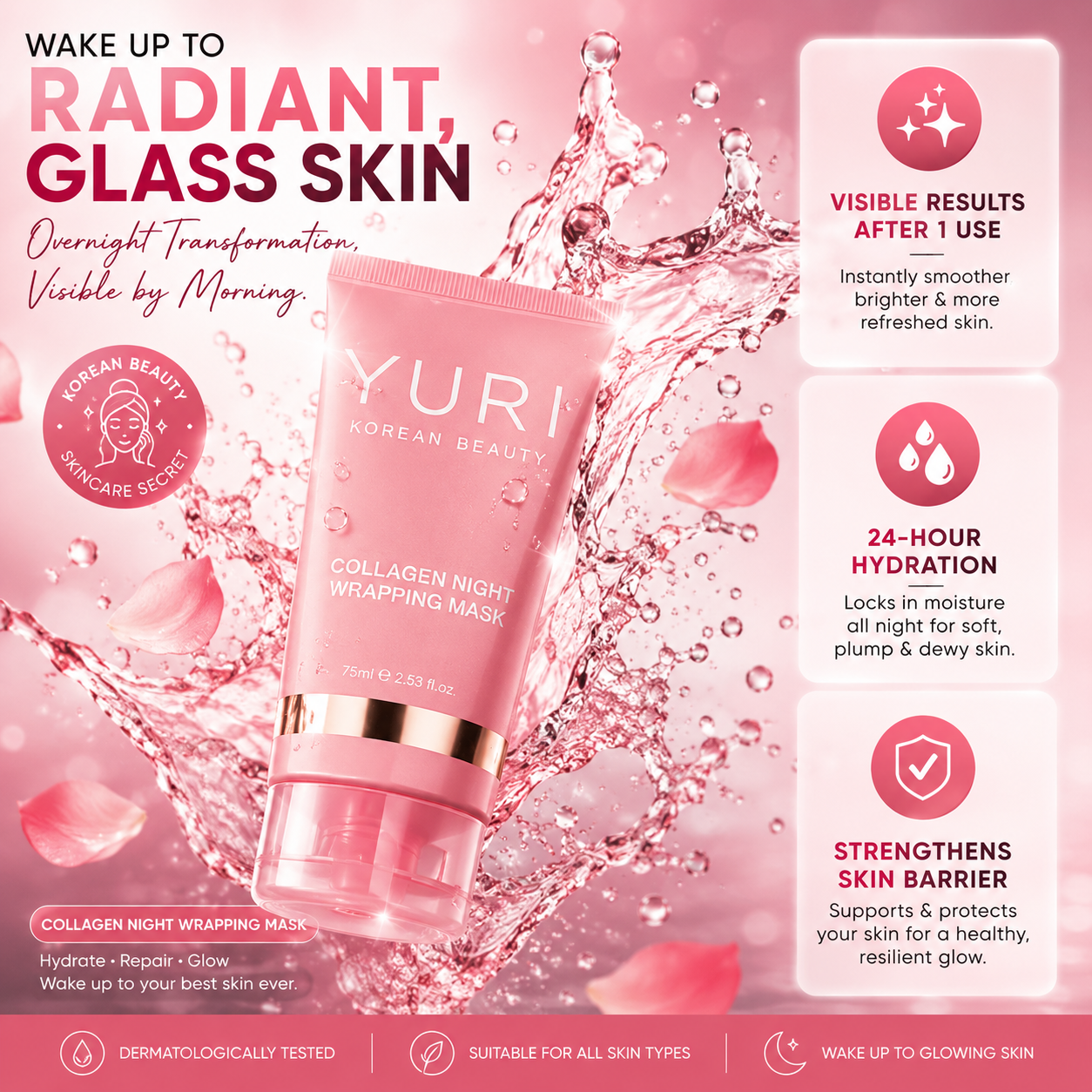Yuri Collagen Night Wrapping Mask